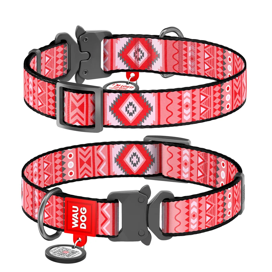 Нашийник для собак нейлоновий WAUDOG Nylon з QR паспортом